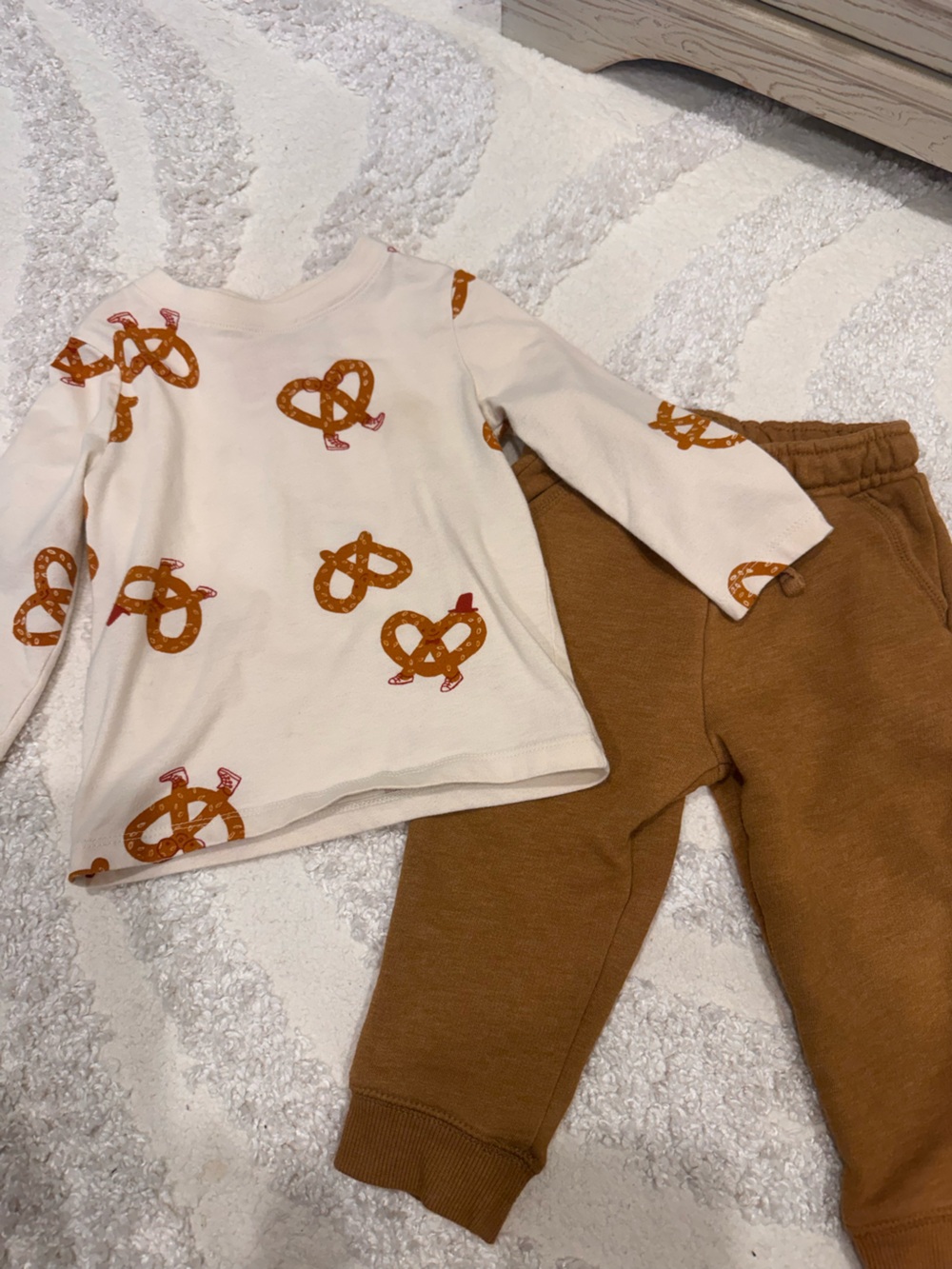 Cat & Jack Cream Toddler Tee with Subtle Orange Logo